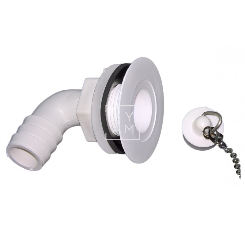 VALVULA DESAGÜE CODO 20MM