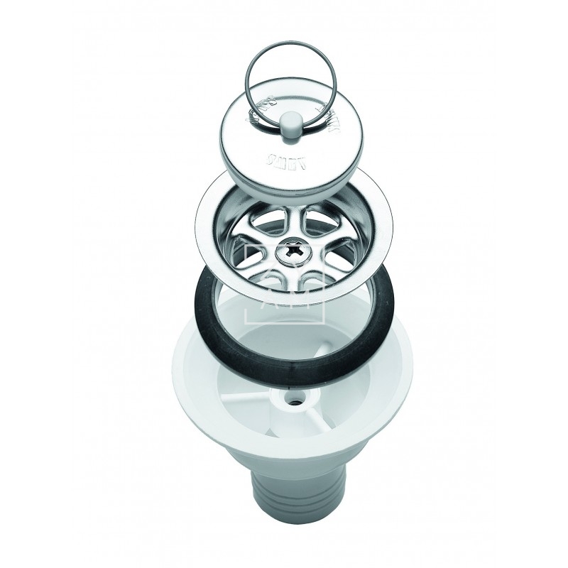 VALVULA DESAGÜE RECTO INOXIDABLE 20-25MM