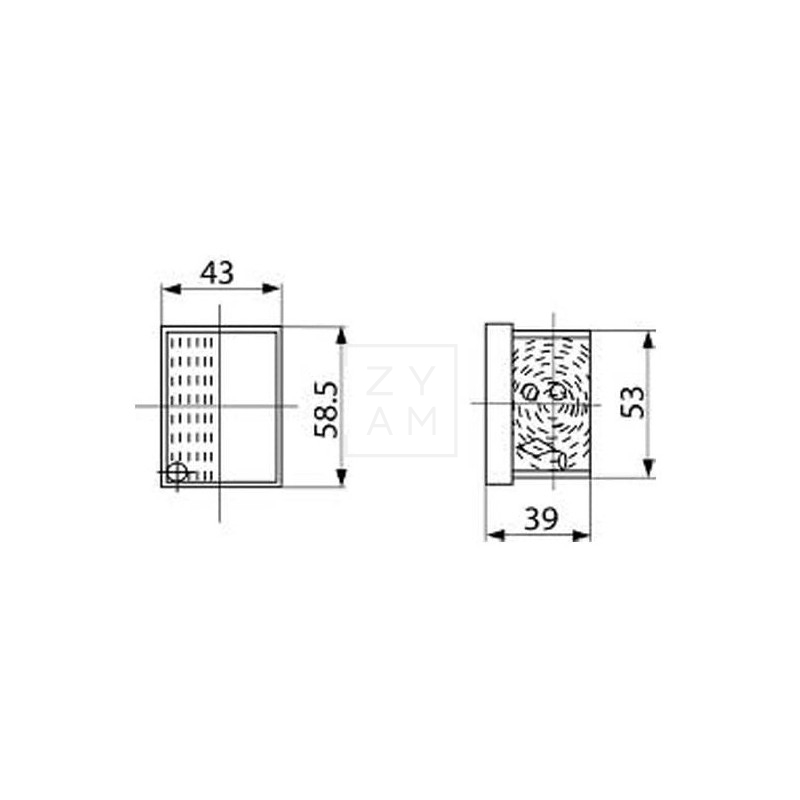 PILOTO LATERAL BLANCO/ROJO 64X67X42
