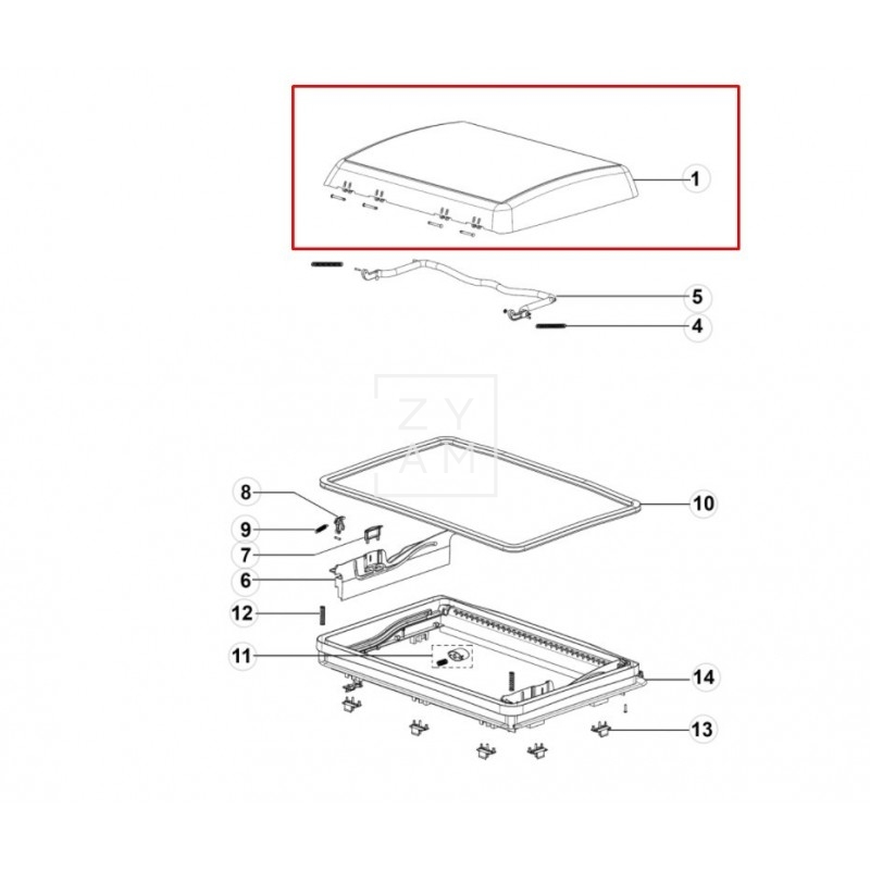 TAPA CLARABOYA MIDI HEKI STYLE 70/50