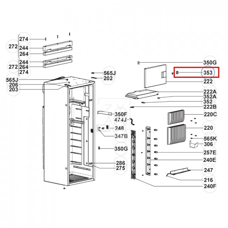 CIERRE BLOQUE CONGELADOR RML 9