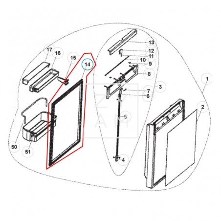 GOMA PUERTA GUARNITURA CRX 50