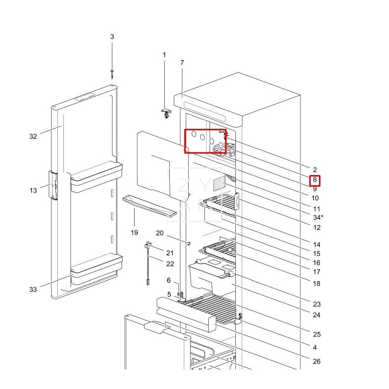 Kit Tapones Congelador Thetford - Pack de 6 Piezas