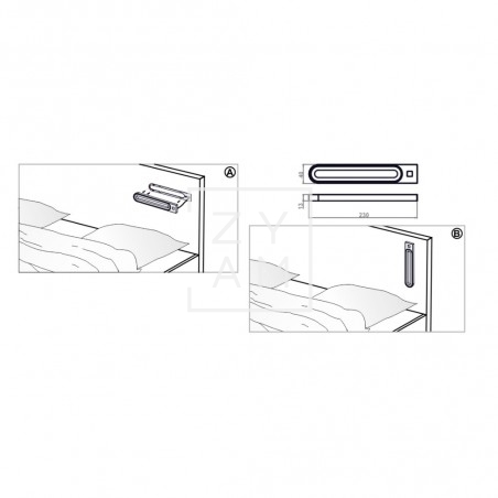 LAMPARA LED GABI C/USB NEGRO