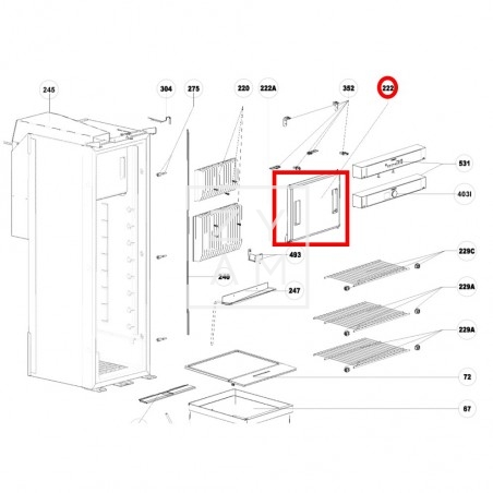 PUERTA CONGELADOR RML 10.4T