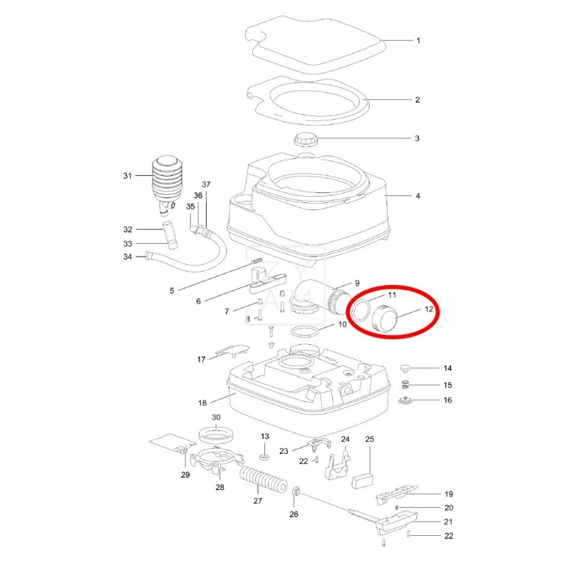 Tapón Depósito Porta Potti