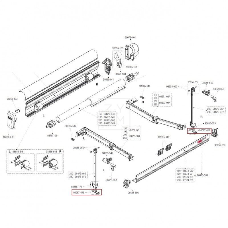 BASE PATA SUELO IZQ F45 / F65 / F80 98667-016
