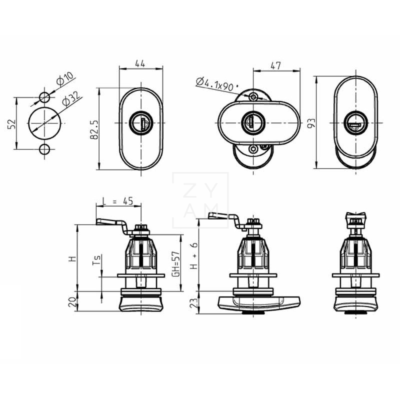 CERRADURA PORTON TWIST-LOCK EMKA