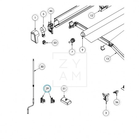 SOPORTE MANIVELA TOLDO DOMETIC