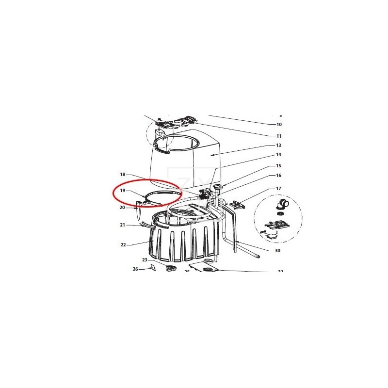 ANILLO MECANISMO DESCARGA C250