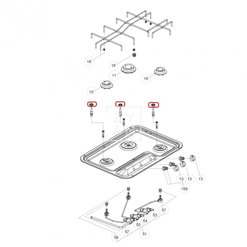 ANILLO BLOQUEO TERMOPAR DOMETIC UND.