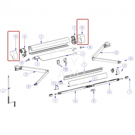 TAPA DER+IZQ OMNISTOR 5102 CALIFORNIA