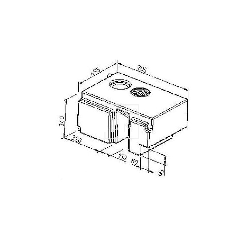 Depósito Agua 100L Bajo Asiento EV2013
