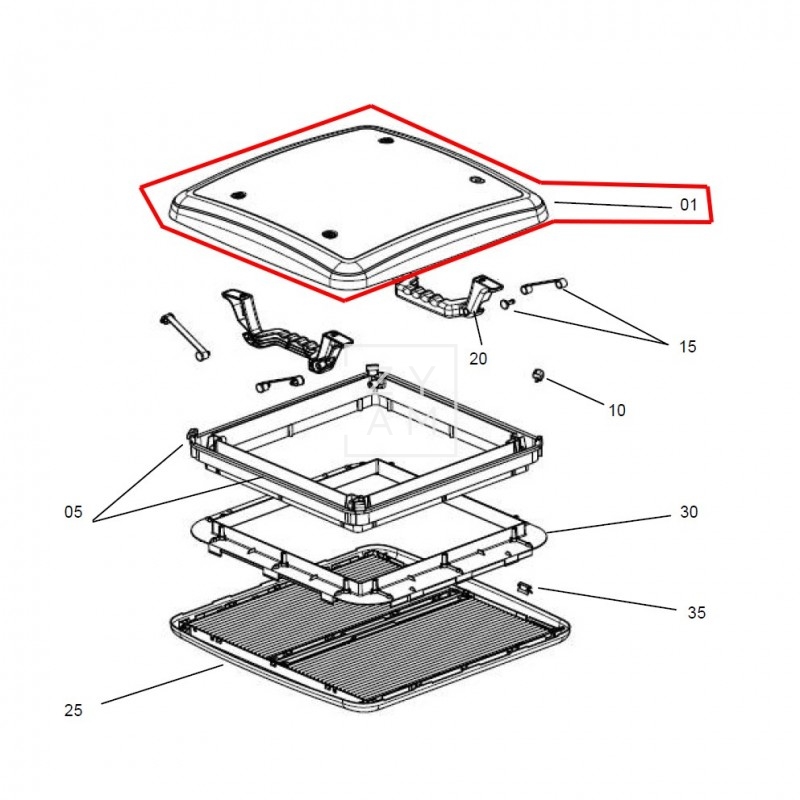 TAPA CLARABOYA MINI HEKI S