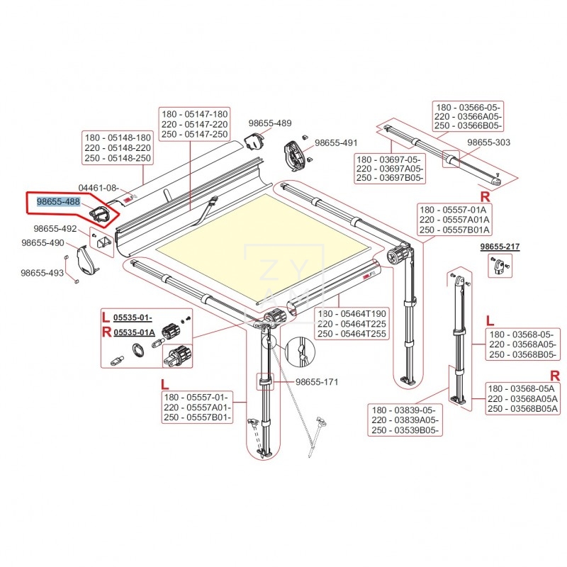 TAPA INTERMEDIA IZQ F35 / 98655-488