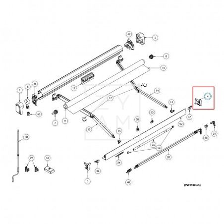 TAPA FRONTAL DER. TOLDO PW1100