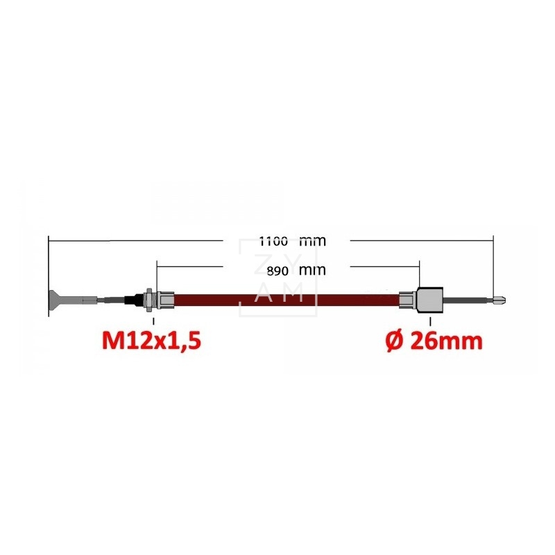 CABLE FRENO ALKO 1100MM