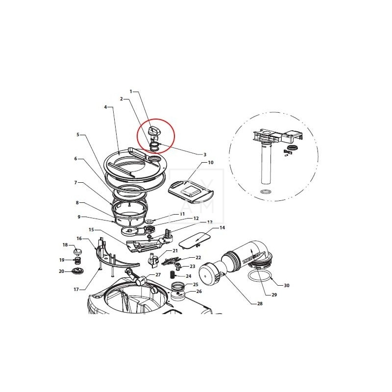 MANIVELA APERTURA DEPOSITO C200/C250/C260