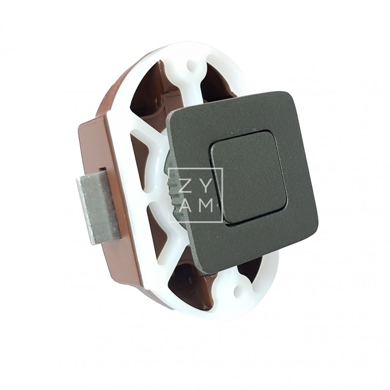 PUSH LOCK CUADRADO GRIS OSCURO 42X42