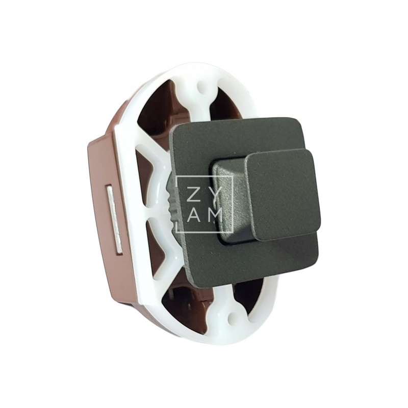 PUSH LOCK CUADRADO GRIS OSCURO 42X42