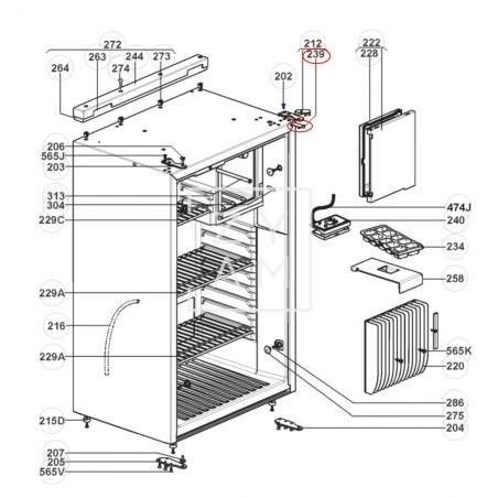 SOPORTE CIERRE PUERTA RM5310/RF60