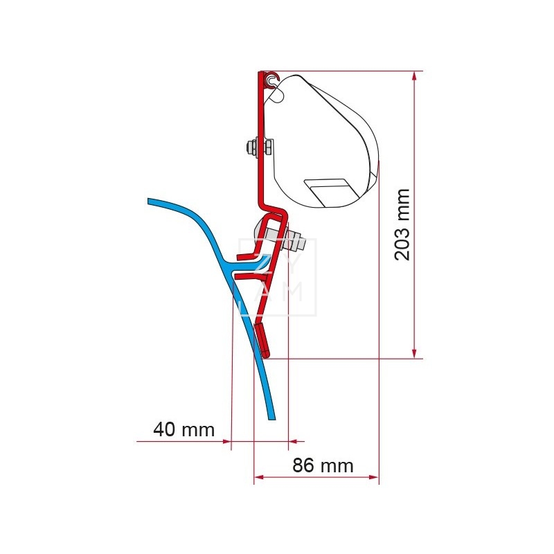Kit Anclaje F35 VW T3