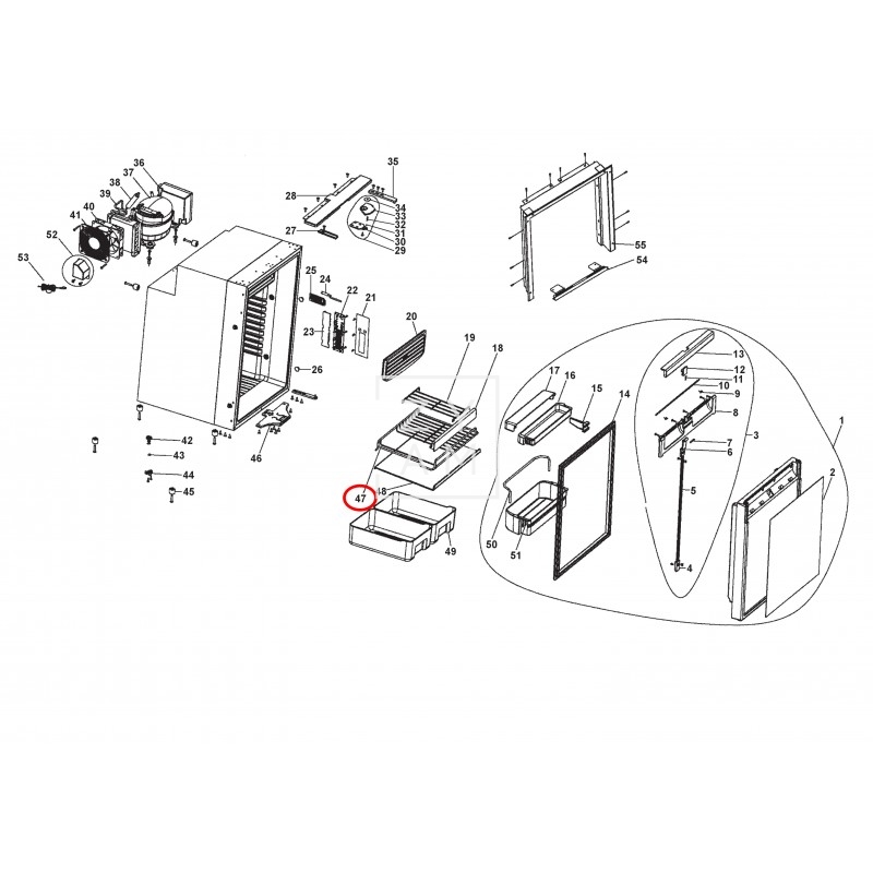 PARRILLA INFERIOR DOMETIC CRX 110