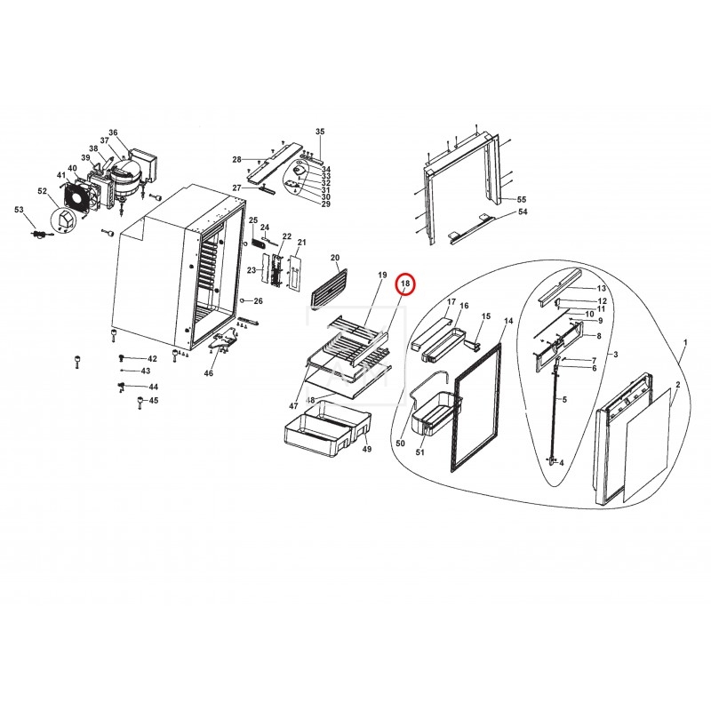 VALLA PARRILLA INFERIOR DOMETIC CRX 110