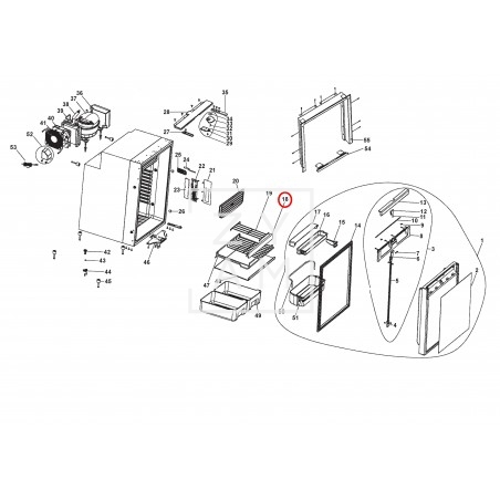 VALLA PARRILLA INFERIOR DOMETIC CRX 110