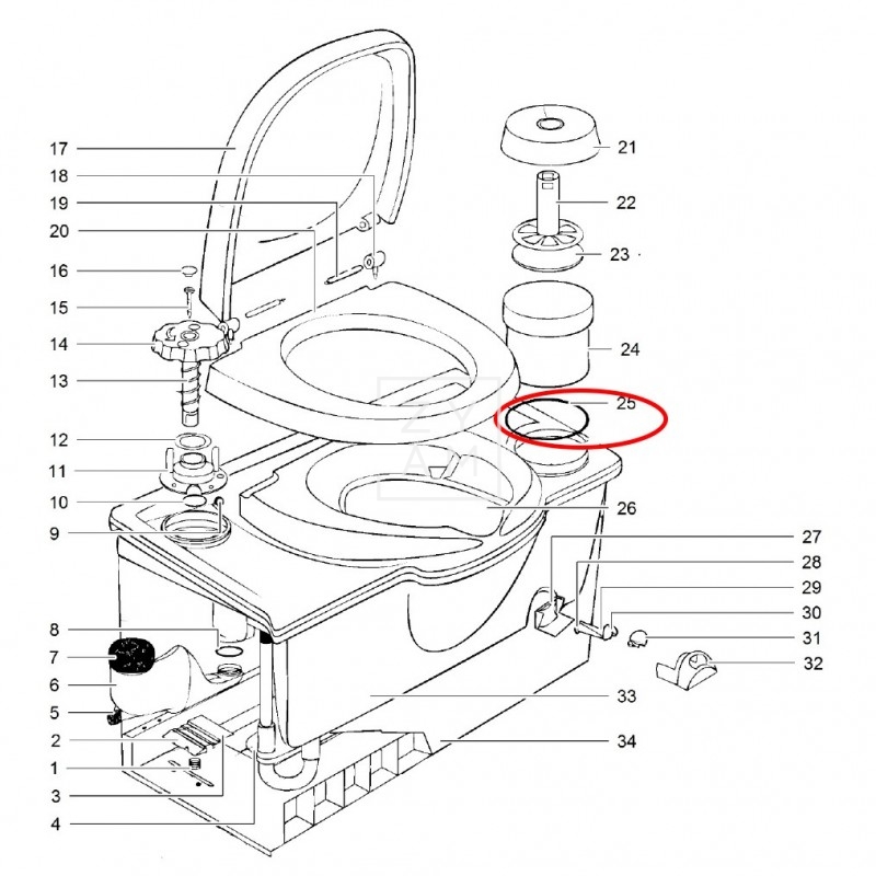 JUNTA PORTA ROLLO C2 / C3 / C4 THETFORD