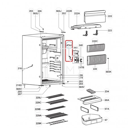 CABLE ILUMINACION NEVERA DOMETIC