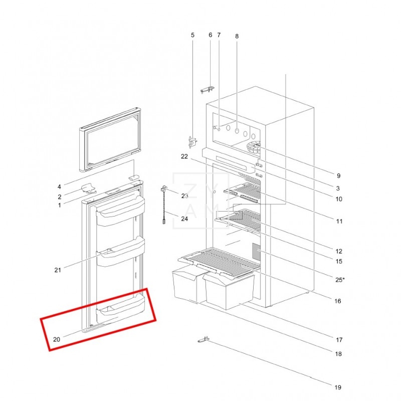 ESTANTE PUERTA RECTA THETFORD N3145 692519