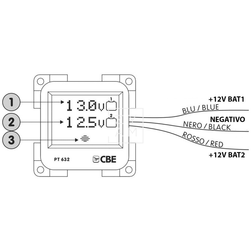 INDICADOR BATERIA DUAL DIGITAL GRIS OSCURO