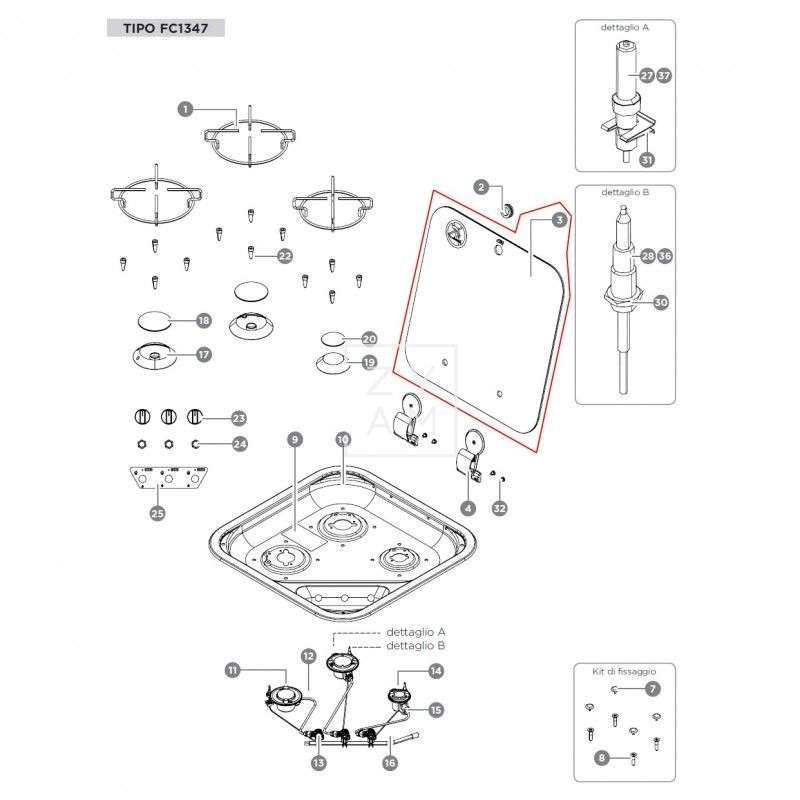 TAPA CRISTAL COCINA CAN FC1347