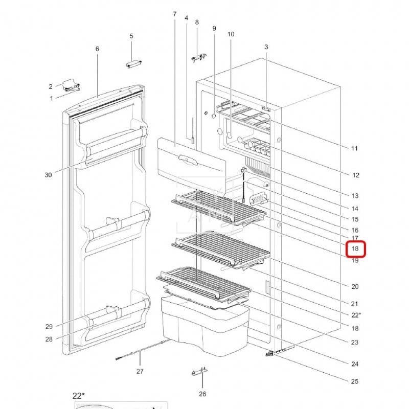 ESTANTE REJILLA THETFORD 453 X 212 N180