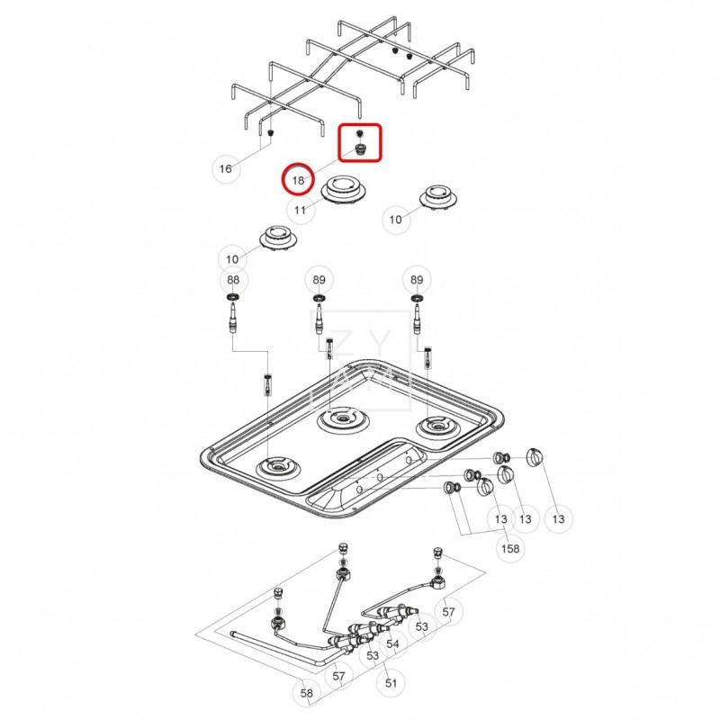 CASQUILLO PARRILLA SMEV NEGRO