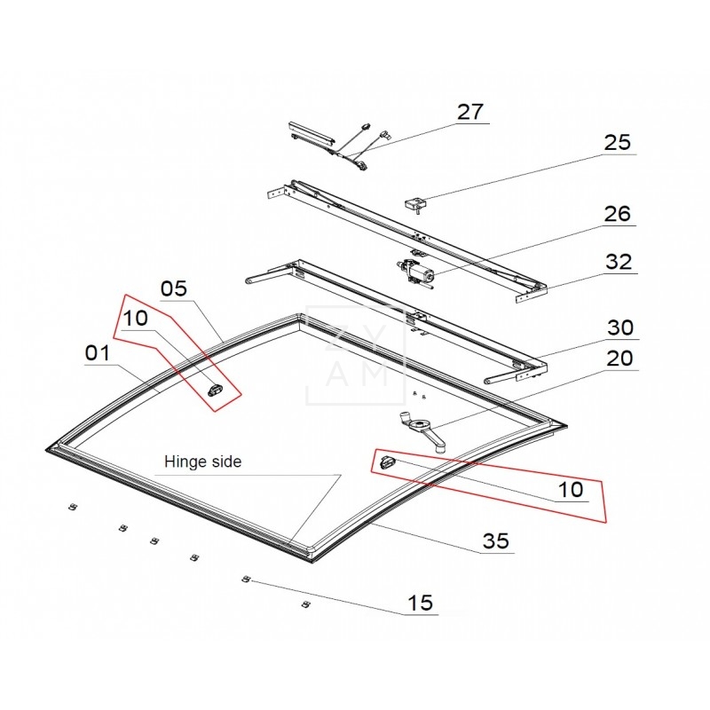 U CIERRE CLARABOYA CURVA SKYVIEW