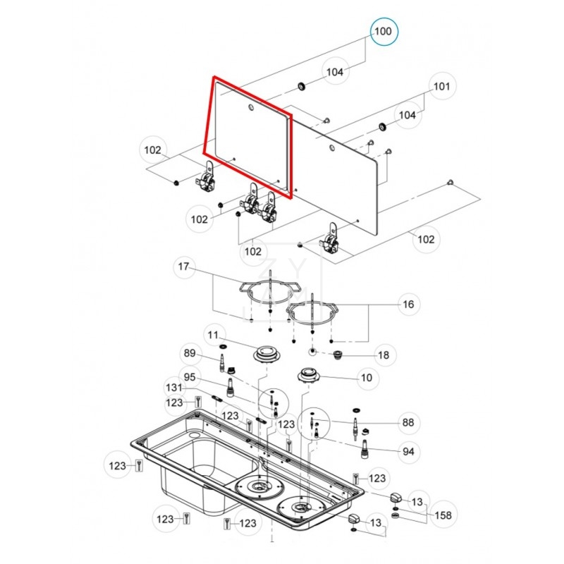 TAPA CRISTAL COCINA/SENO DER MO9722L