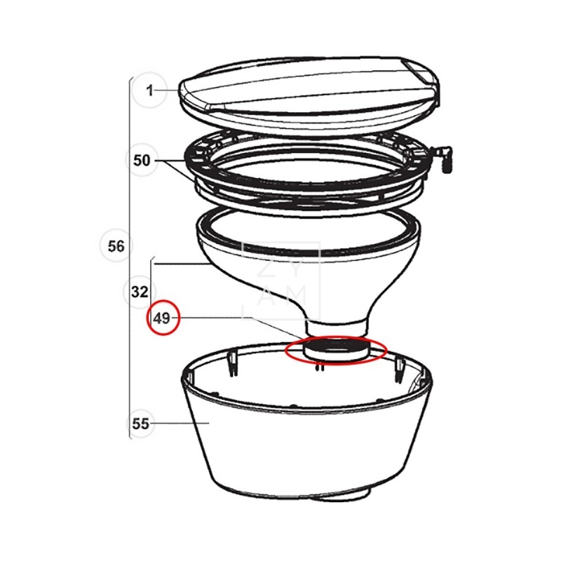 JUNTA SELLANTE BANDEJA CTS3000/4000