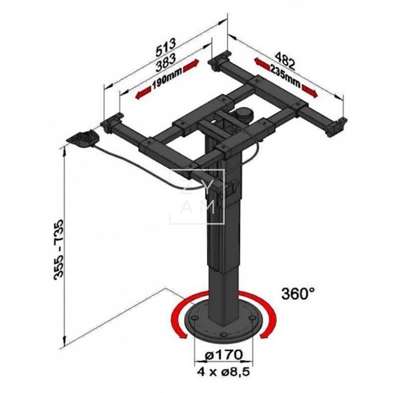 PATA MESA CAMA ILSE PREMIUM 360º