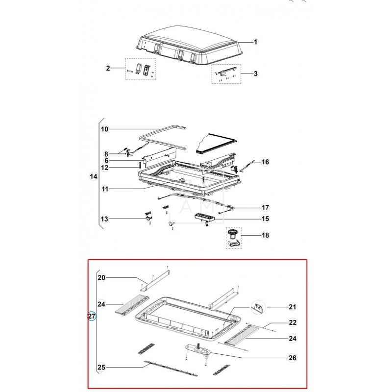 CASSETTE COMPLETO MIDI HEKI 70X50 MANIVELA