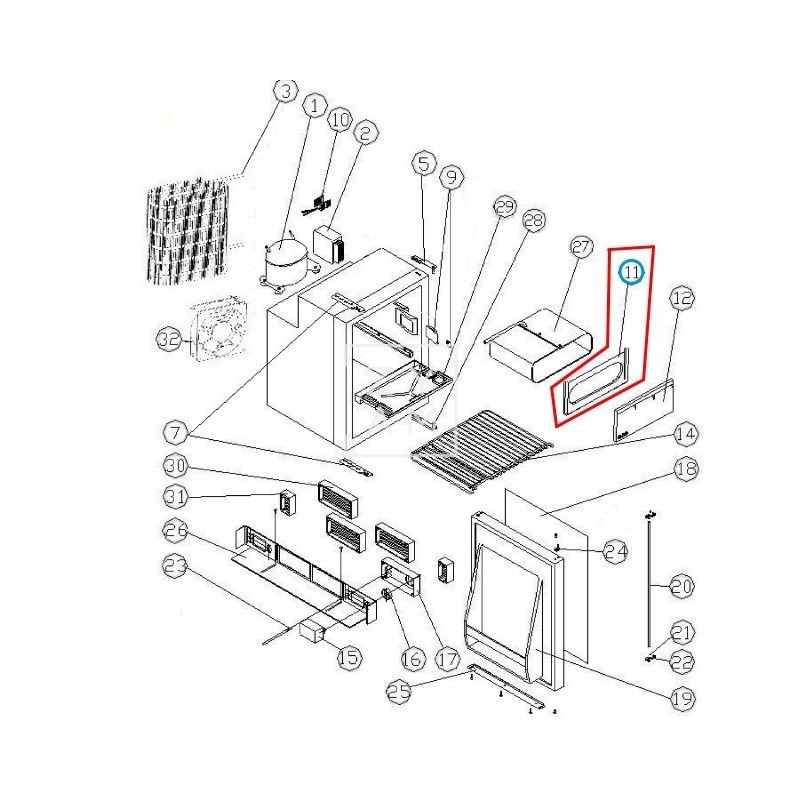 MARCO CONGELADOR MDC 90