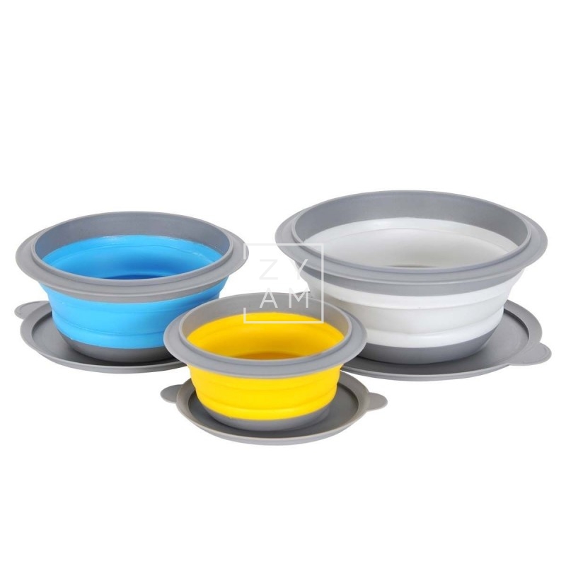 SET CUENCOS PLEGABLE KAMPA 3 PCS