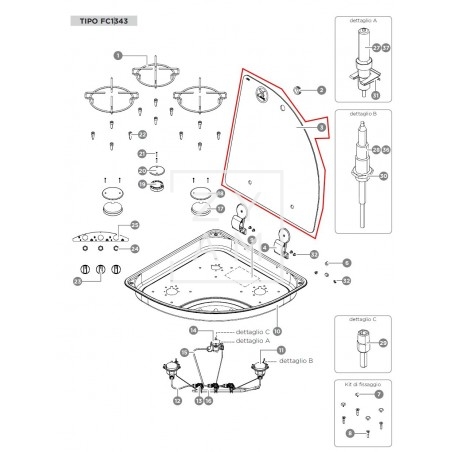 TAPA CRISTAL COCINA CAN FC1343