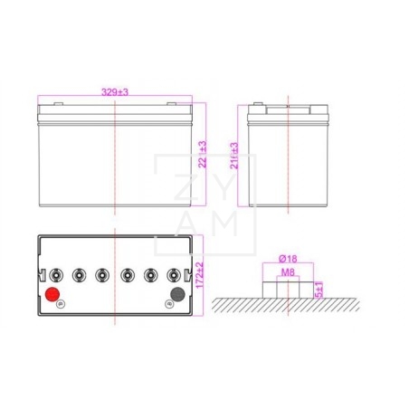 ACUMULADOR GEL 124 AH C100
