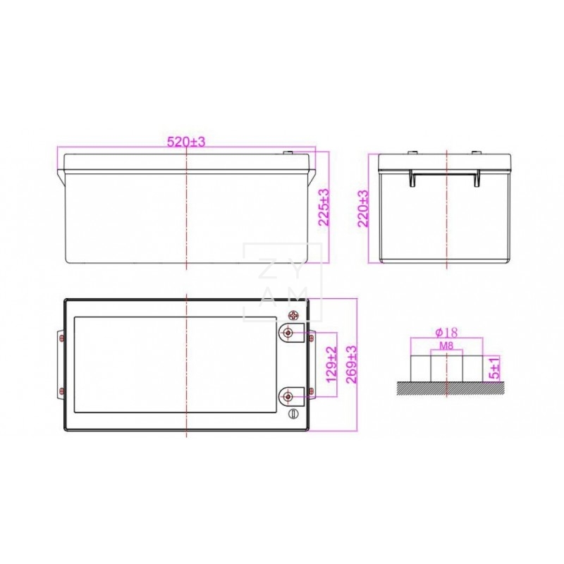 ACUMULADOR GEL 320 AH C100