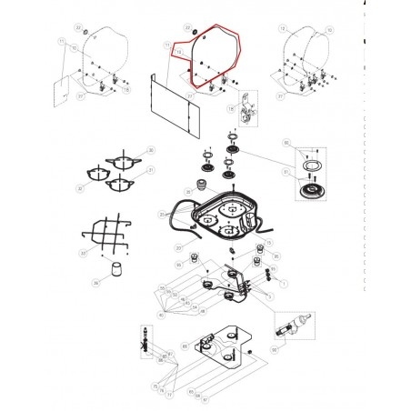 COCINA TAPA CRISTAL CRAMER CE04 TRIANGULAR