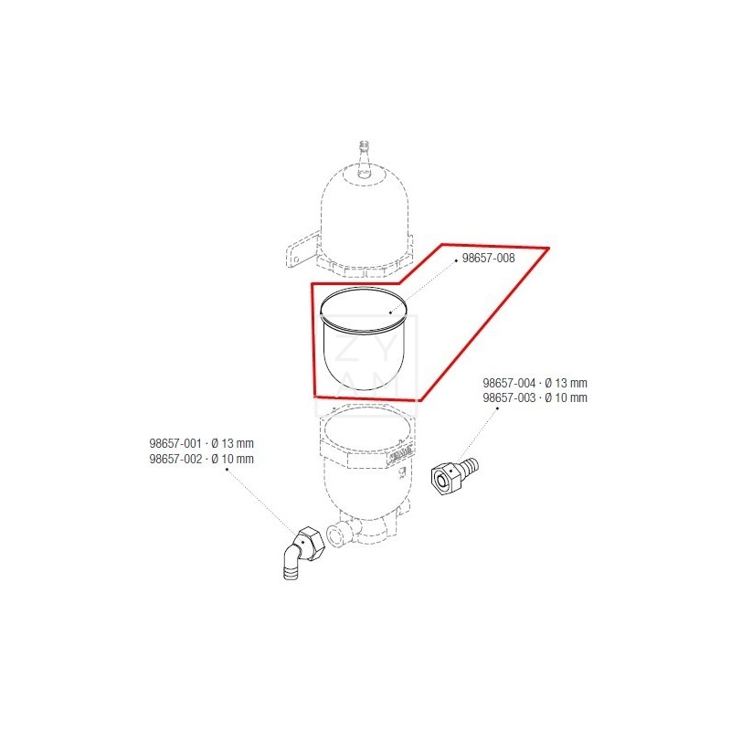 MEMBRANA REPUESTO VASO A20