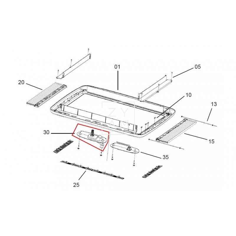 MANIVELA CLARABOYA MIDI HEKI 70/50