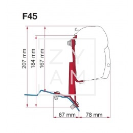Kit Anclaje Fiamma Ford Custom 98655Z169